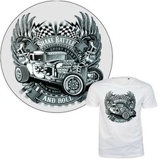 T-shirt Motto Hot Rod