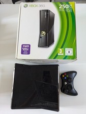 Console Microsoft Xbox 360 Slim 250GB Nera Completa con SCATOLA e MANUALI 