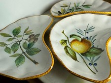 Set 3 piatti renali dipinti a