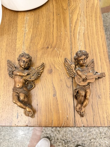 Coppia putti angeli/cherubini