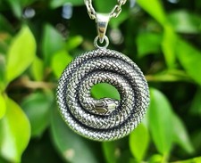 Ciondolo serpente argento