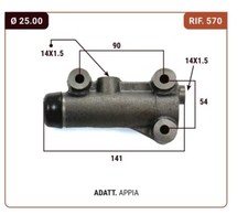 POMPA FRENO LANCIA APPIA D'EPOCA I - II SERIE RIF 570