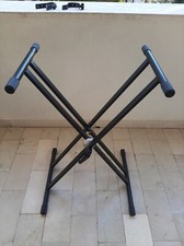 Tiger KYS16-BK - Supporto/Cavalletto tastiera con cinghie di sicurezza 