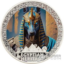 ANUBIS Patrimonio Egiziano 1 Oz Moneta Argento 10$ Liberia 2025