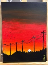 Quadro Tramonto tralicci