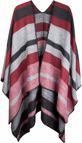 Poncho con motivo - a, righe