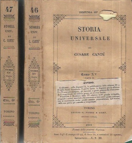 Storia universale anno 1845 - -,