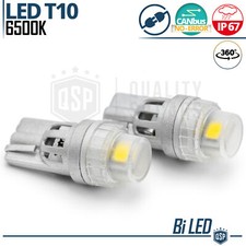 2 Lampadine LED T10 W5W CANbus no Errori Luce Bianco GHIACCIO 6500K PLUG & PLAY