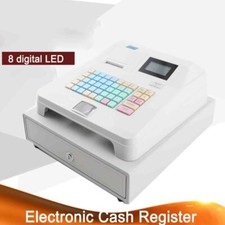 Registratore di cassa elettronico da scrivania 48 tasti POS Casher display digitale LED con cassetto