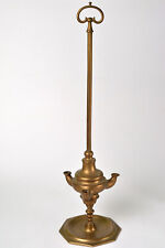 Antico Lume lampada ad olio Fiorentina in Ottone a 3 fiamme ottime condizioni