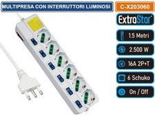 MULTIPRESA 6 POSTI CON