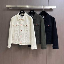 kiton giacca denim uomo doppia