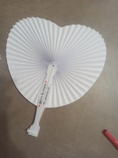  Ventagli 10pcs per Matrimonio Personalizzato con Nomi forma Cuore bianco Gadge