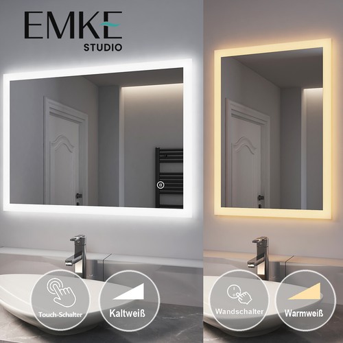Specchio bagno emke - led, con