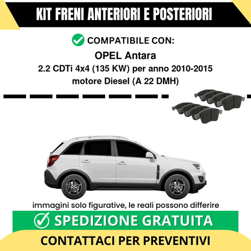 Pastiglie freno ant post - pastiglie, +