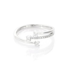 Anello Trilogy in Oro Bianco