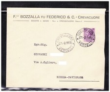 Busta Intestata Crevacuore Lanificio F.lli Bozzalla fu Federico 1958 KYA468