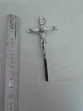 Crocifisso Crocefisso croce metallo 9 cm prima comunione battesimo FIXED CROSS 