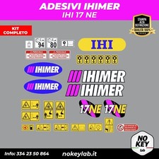 Ihimer IHI 17 NE decalcomanie adesivi mini escavatore kit completo