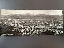 Cartolina Panoramica Vintage 1957. Piemonte, Torino. Cm 20x8.