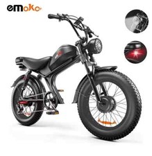Emoko C93 Bicicletta Elettrica Doppio Motore Mountain E-Bike 20" Fat Tire BIKE 48V 23Ah 7S