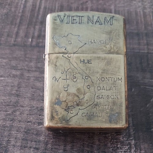 Zippo ottone mappa - zippo, vietnam