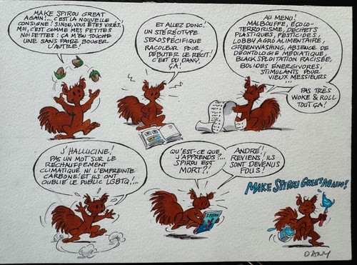 Dessin original dany - dany, spirou