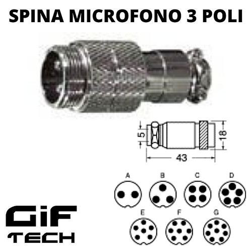 Spina connettore microfono - spina,