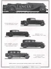 PUBBL. 1931 AUTO LANCIA DILAMBDA SERIE MODELLI SPYDER CABRIOLET COUPE' BERLINA