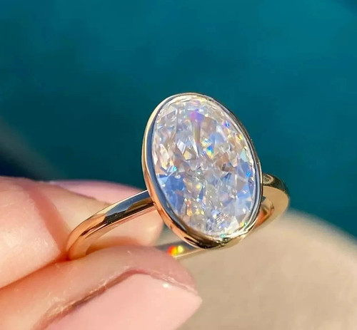 Anello solitario - , di