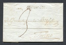 pr16  PREFILATELICHE 1807  DA ALESSANDRIA A  A TORINO ++++