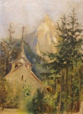 1946 Mario Faraoni  Il Cervino - Olio su cartone telato. Piemonte. Pinerolo.