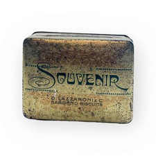 ND * Scatola, Barattolo in Latta "Lazzaroni Saronno - Souvenir, Fornitori della