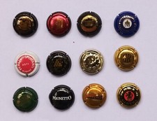 12 tappi capsule spumante vino frizzante champagne bevande birra vintage lotto F