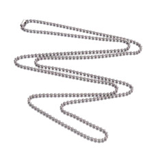 Collana catenina in acciaio inox catena palline militare lunga 50 cm da uomo di