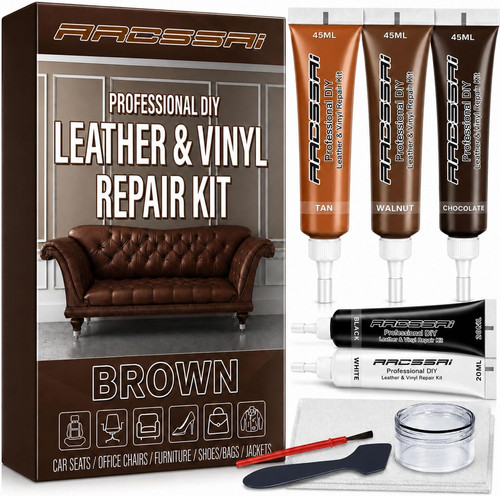Kit riparazione pelle marrone - riparazione,