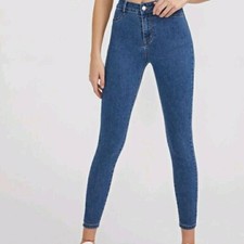 Jeans skinny a vita alta blu donna 