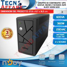Gruppo di Continuità UPS AVR 360W PC DVR telecamere garanzia 3 anni batteria 7Ah