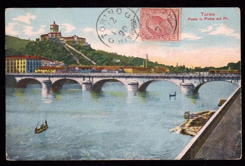 Torino cartolina ponte - cartolina, in