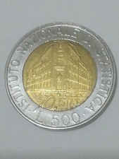 Moneta 500 Lire  ISTITUTO NAZIONALE DI STATISTICA  