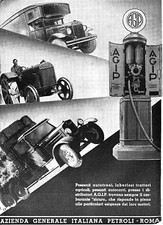ADVERTISEMENT 1936 AGIP PETROL