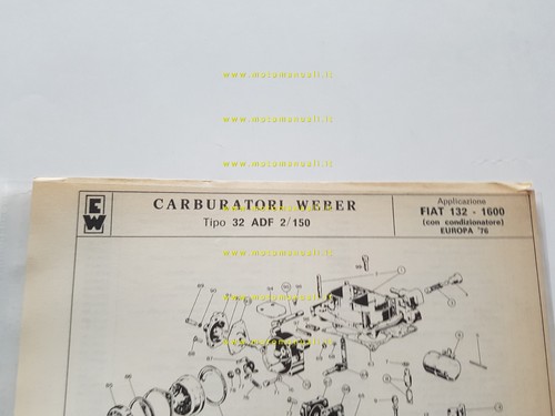 Weber carburatore adf 150 - 32, 2/150