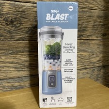 *NUOVO* Ninja Blast 16 oz. Frullatore Portatile con Coperchio a Prova di Perdite, Beccuccio Facile da Sorseggiare, Blu