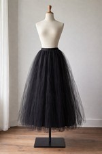 Gonna donna nera in tulle a