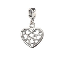 Charm Tedora pendente “Cuori traforati nel cuore” in argento 925