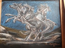 QUADRO RENZO CAPREDONI 1971 CAVALLI