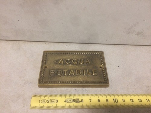 Targa ottone acqua - ottone, "acqua