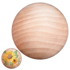  Sfera di legno per artigianato: sfera rotonda in legno massello grezzo - sfera