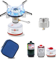 Stufa da Campeggio con Adattatore Butano - Stufa a Zaino Leggera per Escursionismo e T