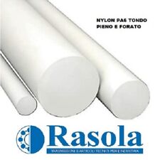 BARRA TONDA NYLON (PA6) VARIE MISURE (25-100) PIENI E FORATI LUNGHEZZA 1MT